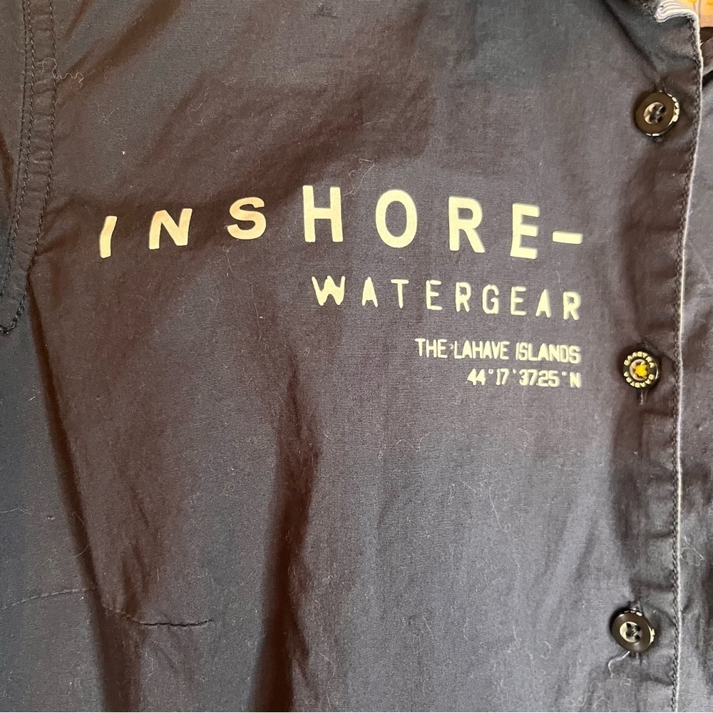 Gaastra Nautical Graphic Button Up Navy Navigation Supplies Sz L Sailing Maritim - Picture 3 of 10